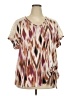 Westbound Brown Short Sleeve Blouse Size 2X - photo 1