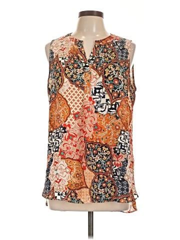 Rose + Olive Sleeveless Blouse (view 1)