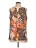 Rose + Olive 100% Polyester Orange Sleeveless Blouse Size L - photo 1