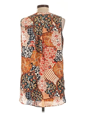 Rose + Olive Sleeveless Blouse (view 2)