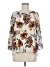 Papermoon 100% Polyester Floral Ivory 3/4 Sleeve Blouse Size M - photo 1