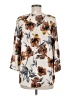 Papermoon 100% Polyester Floral Ivory 3/4 Sleeve Blouse Size M - photo 2