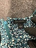 Ann Taylor 100% Polyester Teal 3/4 Sleeve Blouse Size L - photo 7
