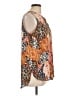 Rose + Olive 100% Polyester Orange Sleeveless Blouse Size L - photo 4