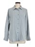 Adrianna Papell 100% Polyester Stripes Gray Long Sleeve Blouse Size M - photo 1