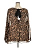 Suzanne Betro 100% Polyester Brown Long Sleeve Blouse Size 4X - photo 2