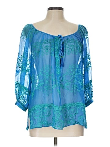 Hale Bob 3/4 Sleeve Silk Top (view 1)