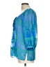 Hale Bob Teal 3/4 Sleeve Silk Top Size L - photo 5