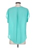 Lush 100% Polyester Teal Short Sleeve Blouse Size S - photo 2