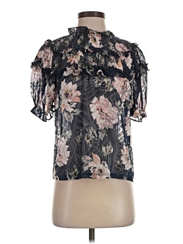 Rebecca Taylor Short Sleeve Silk Top (view 1)