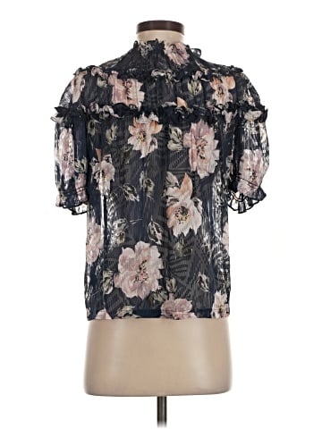Rebecca Taylor Short Sleeve Silk Top (view 2)