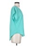 Lush 100% Polyester Teal Short Sleeve Blouse Size S - photo 4