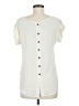 Mine 100% Polyester Ivory Short Sleeve Blouse Size S - photo 2