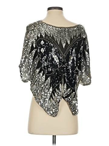 Unbranded 3/4 Sleeve Silk Top (view 2)