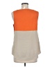 Ann Taylor 100% Polyester Orange Sleeveless Blouse Size 6 - photo 2