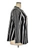 INC International Concepts Stripes Black Long Sleeve Blouse Size 2X - photo 4