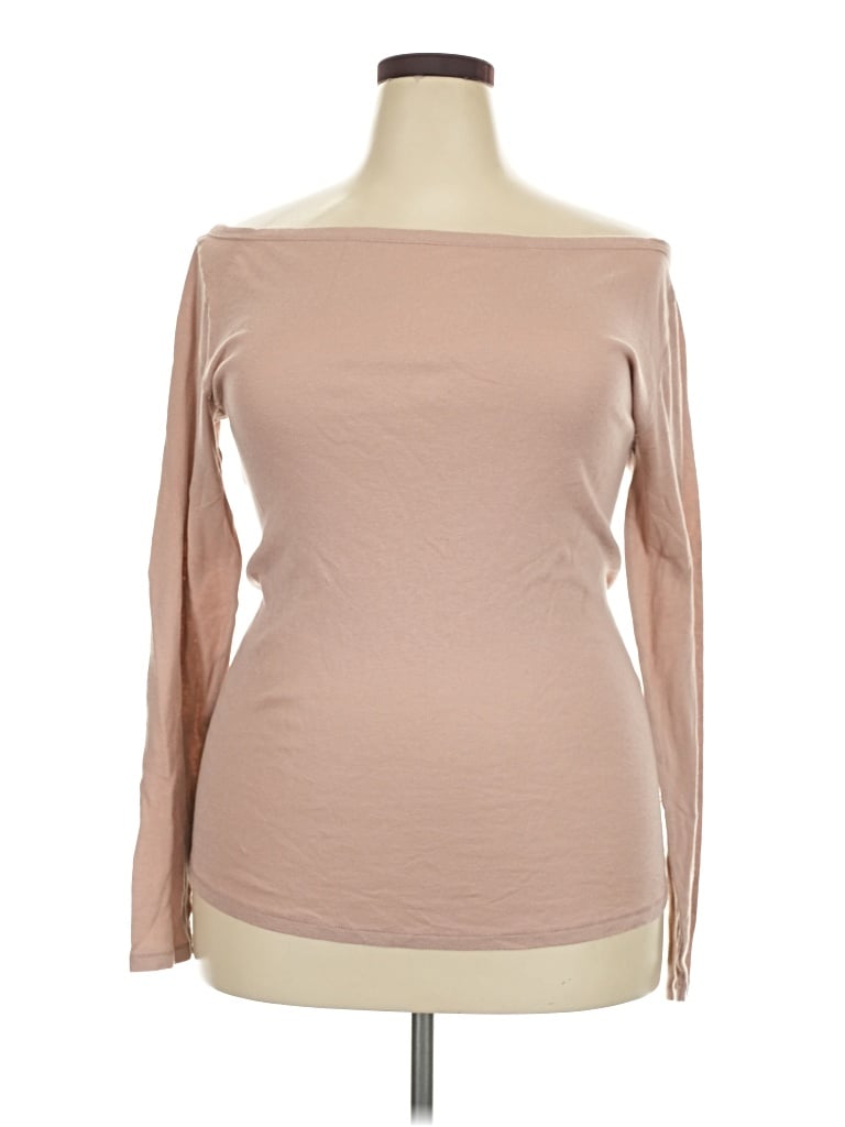 Pre-owned Everlane Long Sleeve T-shirt In Tan