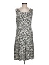 Perceptions Print Ivory Casual Dress Size L - photo 1