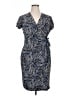 Anne Klein Print Blue Casual Dress Size 0X - photo 1