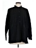 Eileen Fisher Black Long Sleeve Button-Down Shirt Size L - photo 1