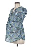 Assorted Brands 100% Polyester Paisley Blue Short Sleeve Blouse Size Med Maternity - photo 1