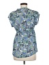 Assorted Brands 100% Polyester Paisley Blue Short Sleeve Blouse Size Med Maternity - photo 2