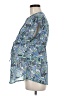Assorted Brands 100% Polyester Paisley Blue Short Sleeve Blouse Size Med Maternity - photo 5