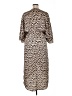 White Closet Animal Print Tan Casual Dress Size 10 - photo 2