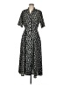 Jaeger 100% Polyester Print Black Casual Dress Size 6 - photo 1