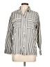 MSJ Stripes Gray Long Sleeve Button-Down Shirt Size L - photo 1
