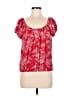 Lavish Red Short Sleeve Blouse Size M - photo 1