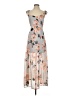 Shinestar 100% Polyester Floral Gray Casual Dress Size S - photo 1