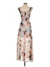 Shinestar 100% Polyester Floral Gray Casual Dress Size S - photo 2