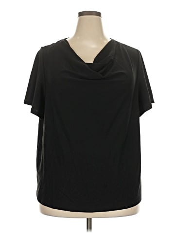 Ashley Blue Short Sleeve Blouse (view 1)