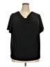 Ashley Blue Black Short Sleeve Blouse Size 3X - photo 1