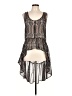 Material Girl 100% Polyester Gray Sleeveless Blouse Size L - photo 1