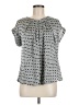 Agora 100% Polyester Gray Short Sleeve Blouse Size M - photo 1