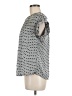 Agora 100% Polyester Gray Short Sleeve Blouse Size M - photo 5