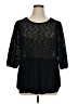 DR2 Black 3/4 Sleeve Blouse Size 1X - photo 1