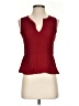 Theory Red Burgundy Sleeveless Silk Top Size P (petite) - photo 1