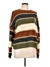 Shein Stripes Brown Pullover Sweater Size L - photo 1