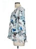 Alex Evenings 100% Polyester Blue 3/4 Sleeve Blouse Size L - photo 5