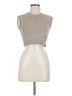 Zara Tan Sleeveless T-Shirt Size M - photo 1