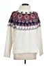 Lucky Brand Paisley White Pullover Sweater Size L - photo 1