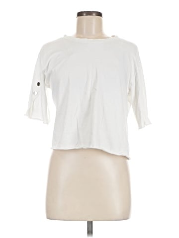 Zara W&B Collection 3/4 Sleeve T-Shirt (view 1)