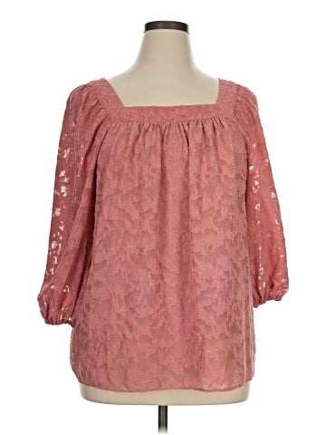 LC Lauren Conrad 3/4 Sleeve Blouse (view 1)