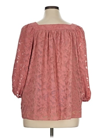 LC Lauren Conrad 3/4 Sleeve Blouse (view 2)