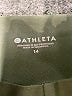Athleta Solid Green Black Active Pants Size 14 - photo 4