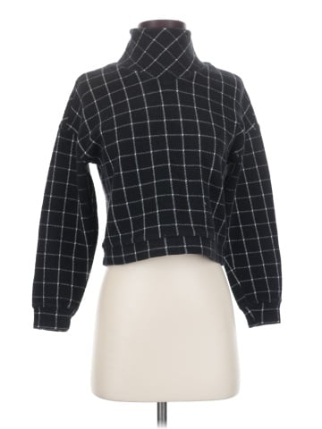 Madewell Textured Turtleneck Top in Windowpane (view 1)