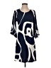 Escapada 100% Rayon Graphic Blue Casual Dress Size S - photo 1